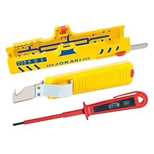 jokari kit de dénudage jokari n° 28 h standard + dénudeur jokari secura super no.15 + testeur de tension hkr