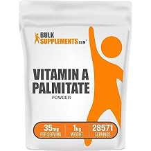 BulkSupplements.com Vitamin A Palmitate Powder - as Retinol Palmitate, Vitamin A Supplement for Immune & Eye Support - Gluten Free, 35mg per Serving, 5kg 11 lbs Pack of 5