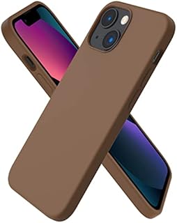 ORNARTO Compatible with iPhone 13 Mini Case, Slim Liquid Silicone 3 Layers Full Covered Soft Gel Rubber with Microfiber Case Cover 5.4 inch-Blue