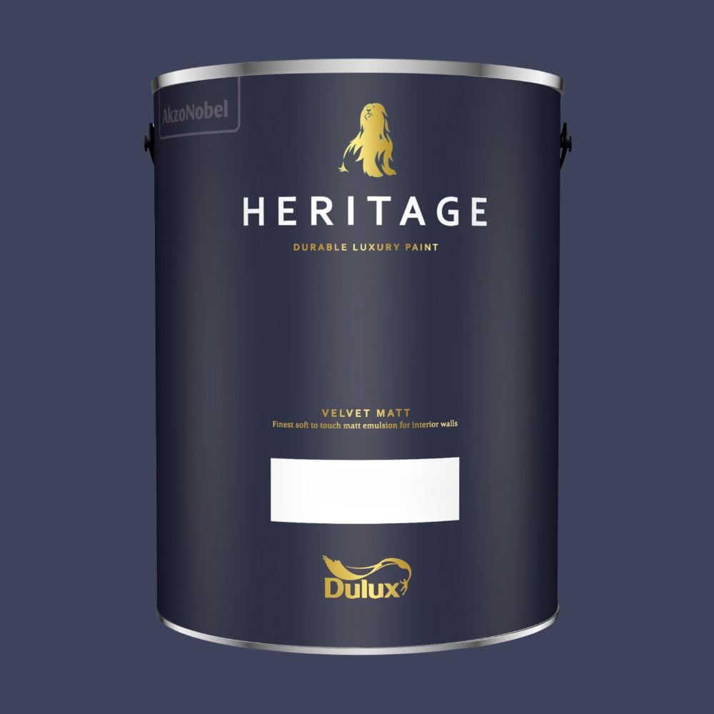 Paint Stop Mixed Colour Dulux Trade Heritage Matt Dh Oxford Blue 5L