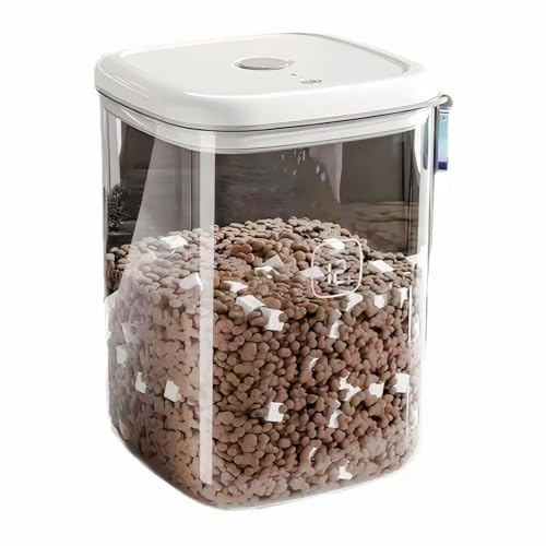 KTBLVFN Vacuum Sealed Pet Food Storage Container - 6L/12L Airtight Bucket for Cat & Dog Food, Also for Rice & Grains, Pest-Proof (12L)