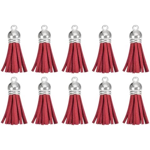 sourcing map 20Pcs Leather Tassels for DIY Cover