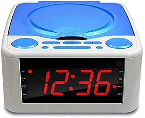 Odtwarzacz CD, radio, budzik z funkcją odtwarzania USB, podwójne głośniki, wyświetlacz LCD, regulowana jasność, do użytku domowego i biurowego