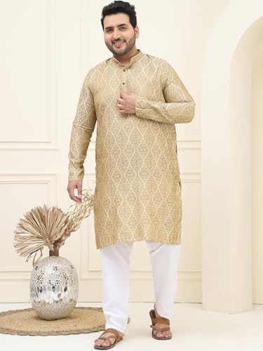 Image of SOJANYA Men's Cotton Regular Fit Casual Plus (Since 1958) ONLY Kurta