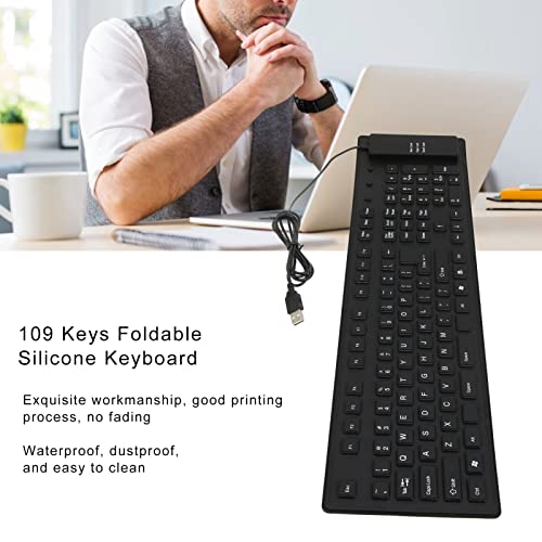 Clavier silencieux en silicone Cryfokt filaire USB lavable