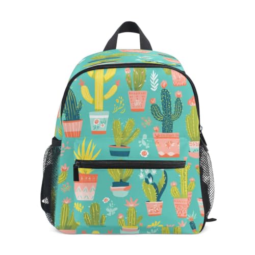 Cartable pour garçons filles au motif cactus vibrant et coloré