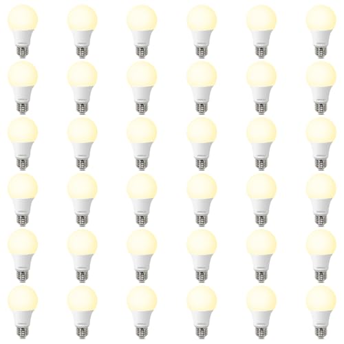Image of DEGNJU A19 LED Light Bulbs, 60 Watt Equivalent LED Bulbs, Soft White 2700K, 800 Lumens, E26 Standard Base, Non-Dimmable, 8W Warm White LED Bulbs for Bedroom Living Room, 36 Pack