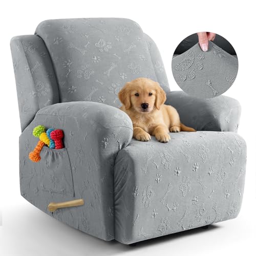 Ruaozz Recliner Chair Covers, 4 Pieces Recliner Co...