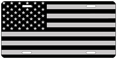 Rogue River Tactical Subdued USA Flag License Plate Novelty Auto Car Tag Vanity Gift American Patriotic US