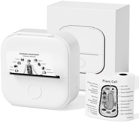 Memoking Q02E Mini Drucker Bluetooth - Thermodrucker Für Smartphone & Aufkleber