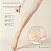 KIASRZN 3 Pairs Ionic Correction Lymphatic Detoxification Long Tube Silk Stockings,Knee Support Acupressure Shaping Elastic Socks (Brown+Black+Skin Color)