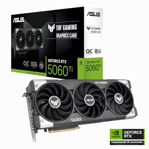 ASUS TUF Gaming GeForce RTX 5060 Ti 8GB GDDR7 OC Edition Gaming Graphics Card (PCIe 5.0, HDMI/DP 2.1, 3.1-Slot, Military-Grade Components, Protective PCB Coating, axial-Tech Fans) - 3
