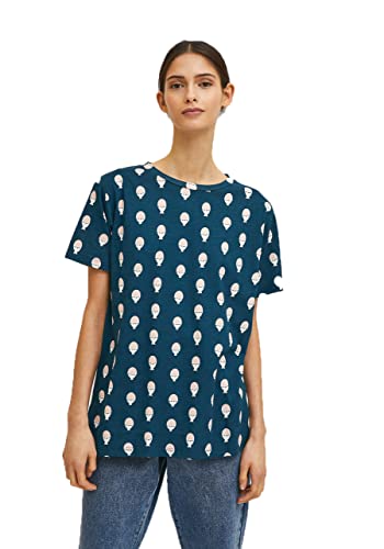 T-shirt à manches courtes œufs durs bleu en taille 40 idéal pour le brunch