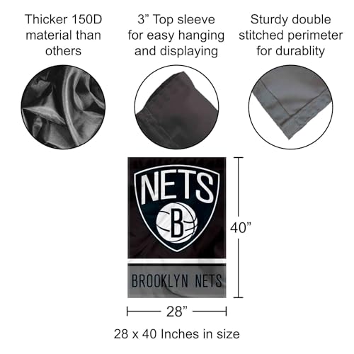 Drapeau Brooklyn Nets double face WinCraft cadeau idéal pour fan de basket - 2