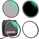 K&F Concept Magnetic Filter Set Nano X-Serie 82mm Magnetisches Schnellwechsel System Quick Swap System MCUV+CPL+ND1000 mit Objektivadapter und Filtertasche