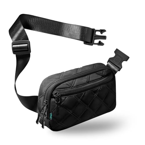 ZINZ Fanny Packs Waist Belt Bags for Travel and Daily Use, Crossbody Bum Hip Bag for Women and Men,Black