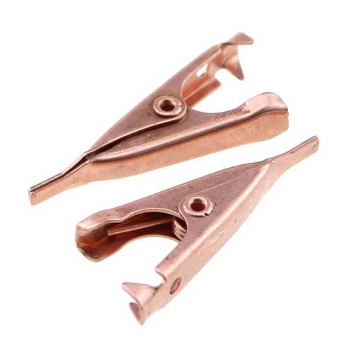 Image of MEETOOT 10PCS Compact Power Supply Charging Clip Test Clip 27MM All Copper Flat Crocodile Clip for Soldering Heat Sinks or Test Lead Connector