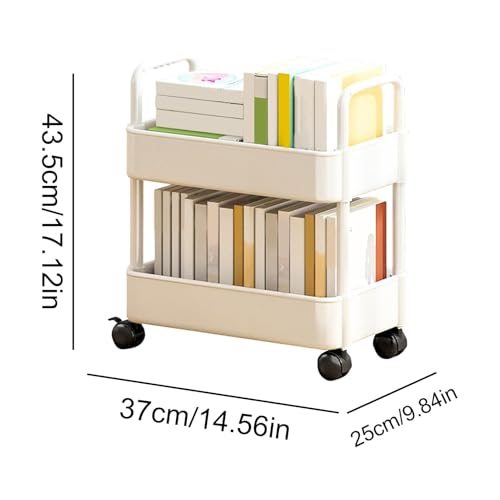 Chariot utilitaire à roulettes bibliothèque mobile étagère polyvalente