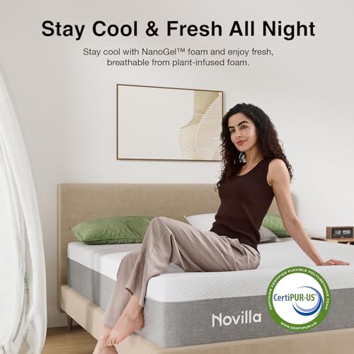 Novilla 10-inch Twin Gel Memory Foam Mattress thumbnail 5