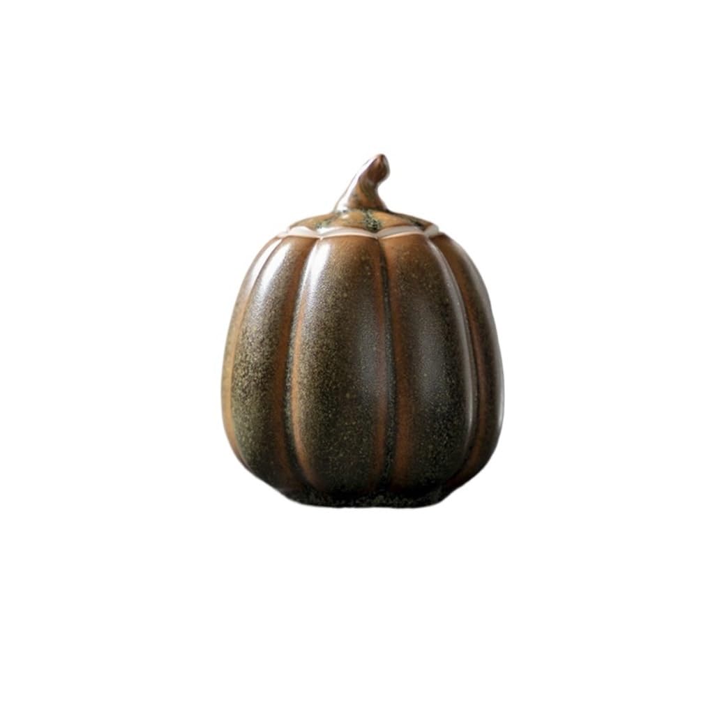 LYGSWDB Słoik na cukier Retro ceramiczny słoik do przechowywania herbaty Mały zapieczętowany słoik z dynią Nadaje się do przechowywania kawy w proszku, herbaty, cukru, soli itp. Pojemnik na herbatę
