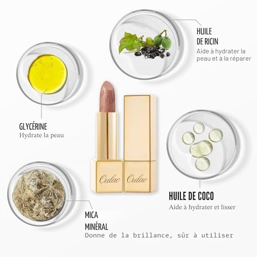OULAC Métallique Briller Rouge a Levre Orange, Rouge à lèvres Pailleté Très Pigmentés et Crémeuse, Hydratation Longue Durée et Confort pour les Lèvres, Vegan, 4,3g (02) Dangerous – vue 5