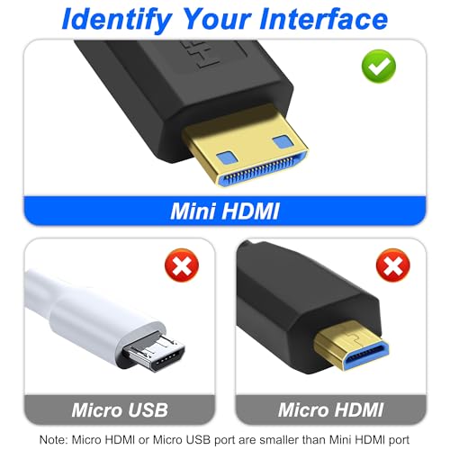 Cable mini HDMI a HDMI de muelle para conectar cámaras a pantallas externas 3