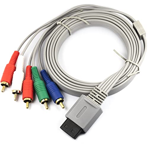 Image of whiteeeen AV Component Cable 16 Pin 5 Wires for Wii /Wii U 1.8Meter / 6FT