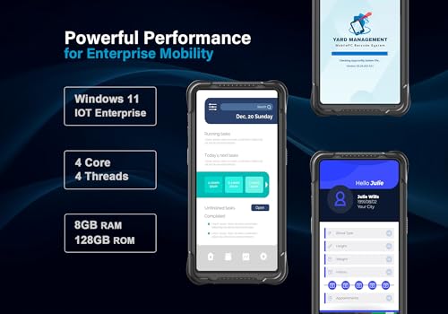 Image of Vanquisher 6.5-inch Rugged Tablet PC, Windows 11 IOT Enterprise OS, Handheld PDA with Honeywell N4680 Barcode Scanner, NFC, GPS, 8GB RAM +128GB, for Enterprise Mobile Applications