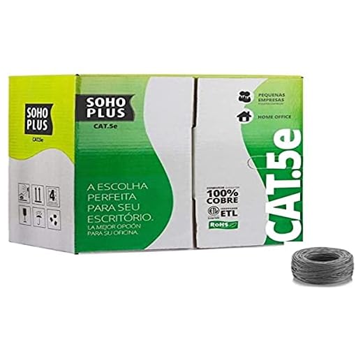 Caixa de Cabo de Rede Lan Utp Cat5e Caixa 305 mts Soho Plus 100% Cobre