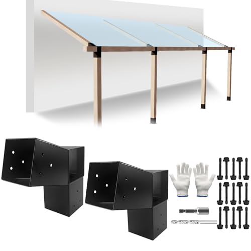 Image of 1Pcs 2-Way Pergola Brackets 15 Degree Post Conector 4x4