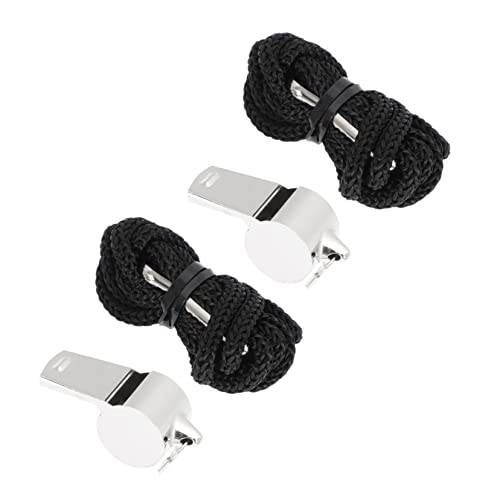 Silbatos deportivos metálicos de acero inoxidable, pack de 2 miniatura 1