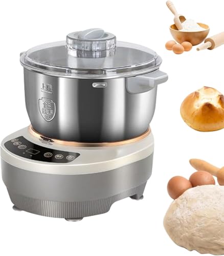 Fermentation Function Dough Kneading Machine Large Capacity 304 Stainless Steel Professional Split Design Dough Mixer Machine With Microcomputer Timing 7l Large Capacity (Gray)