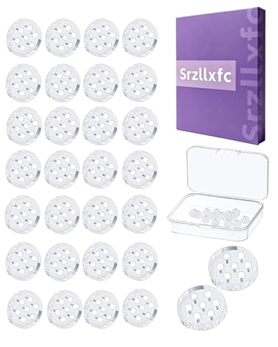 Srzllxfc 30 Pack 8mm High Borosilicate Glass Screens Filter Set Premium Quality Durable Reusable Easy Clean 7 Hole Honeycomb Design