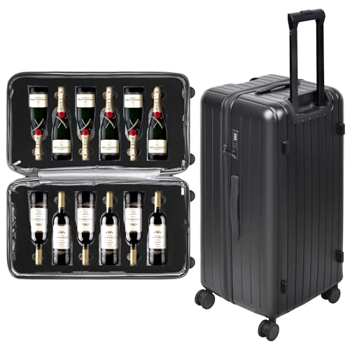 CNZLYZOY 12-Bottle Wine Suitcase