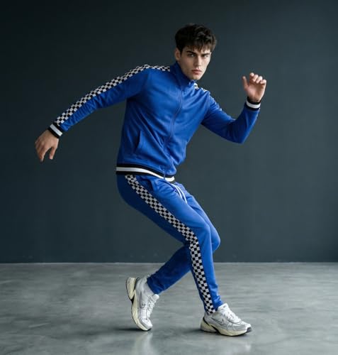 Image of SCREENSHOT-TRACK JACKET Mens Urban Hip Hop Premium Track Jacket - Slim Fit Side Taping Sportswear Urbanwear Streetwear Top