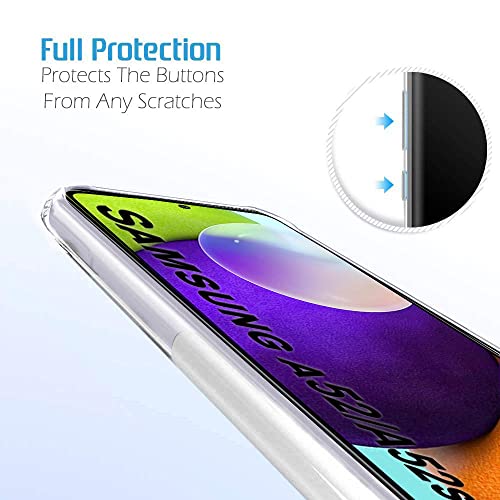 Image of TheGiftKart Back Cover Soft Case for Samsung Galaxy A52 / A52s 5G (Silicone | Complete Camera Protection | Inbuilt Dust Plugs | Anti-Slip Grip | Slim Profile | Transparent)