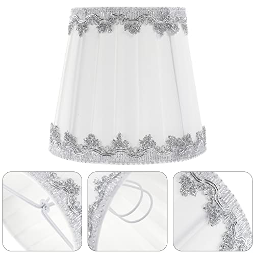 Image of Uonlytech Vintage Pleated Lampshade for Ceiling and Wall Lamps Barrel Lamp Shade Easy to Install Dustproof Cover for Lighting