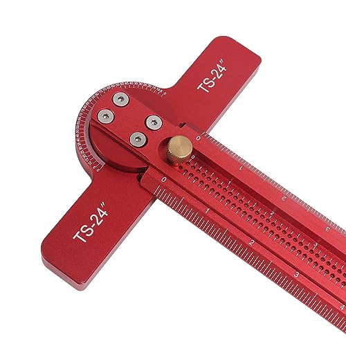 Natudeco T Square Ruler Protractor Angle Finder for Woodworking Aluminum Alloy Crafting Tool Accurate Layout Measuring for Carpenters Crafters - Image 6