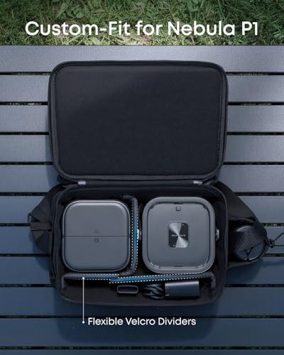 Image of Soundcore Nebula Portable Carry Bag for P1&P1i Projector, Compact and Lightweight Travel Case with Adjustable Storage, Shoulder Strap, and Durable Waterproof Polyester Fabric