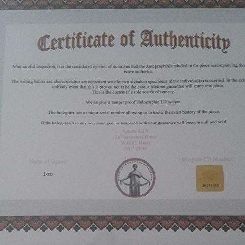 Amazon.co.jp: イスコスペイン代表直筆サイン入りフォト証明書付