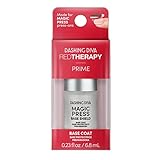 Dashing Diva Red Therapy Magic Press Base Shield - Protective Base Coat for Press On Nails - Prolongs Wear, Protects Nail - 0.23 Fl Oz