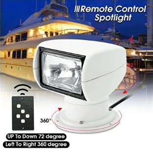 Focos de barco de 12 V 100 W con control remoto para barco, camión, coche, iluminación de yates