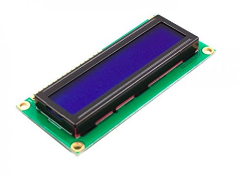LCD 16x2 Character - White on Blue 5V with Male Header Pin for AVR, boards compatible with Arduino