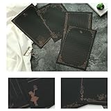 OATIPHO Papel para Escritura Creativa Vintage Negro 8 Hojas de Papel Kraft para Cartas y Notas para Oficina Hogar y Escuela