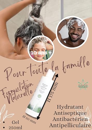 Shampoing antipelliculaire hydratant au CBD et chanvre pour cheveux secs 250ml