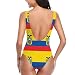 The Ecuador Flag Traje de baño de una Pieza para Mujer Traje...