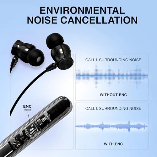 Image of AROMA NB124 Cosmo Neckband Bluetooth | Upto 100 Hours Playtime, ENC, Voice Changer, Fast Charging