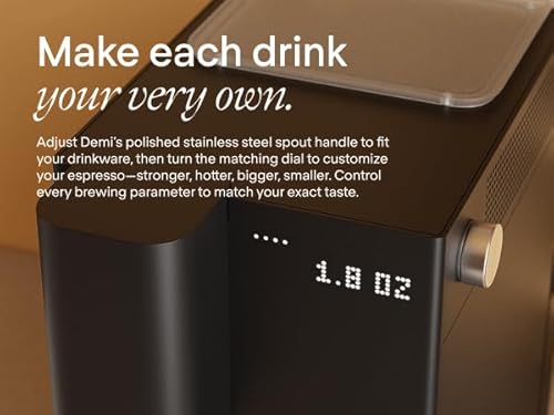 Terra Kaffe Demi Compact Fully Automatic Espresso Machine - Roaster-Approved Espresso Settings - Barista-Level Quality with Built-In Grinder - Coffee Machine - Cloud - Image 2