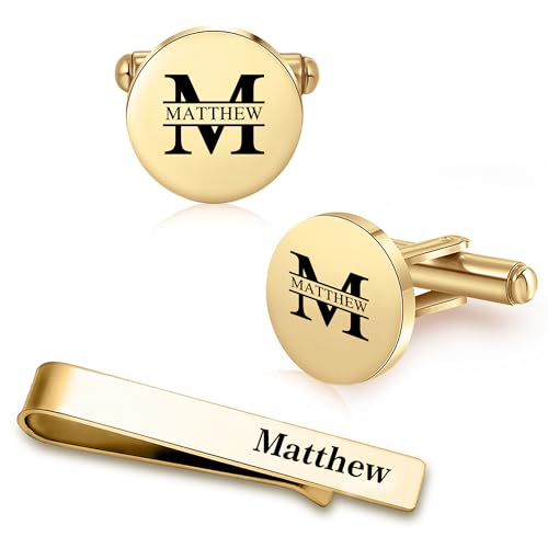 Set personalizado de mancuernas y clip para corbata para hombre miniatura 1