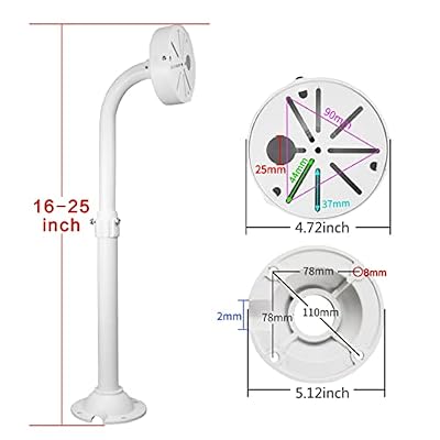 Security Camera Mount Bracket, Dome Camera Mount Universal Camera Wall Mounting Bracket/IP Camera for CCTV Security Camera, L Type (16-25 inch)